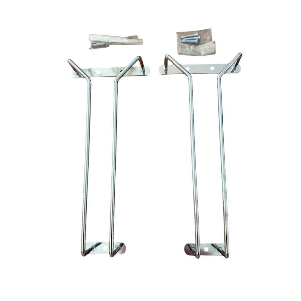 Silver Chrome Stemware Rack Under Cabinet 10 Inch